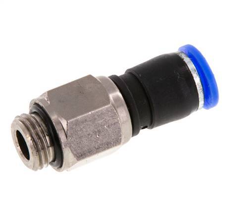8mm & G1/4'' Drehgelenk Einsteck-Außengewinde Vernickeltes Messing/PBT NBR Drehbar