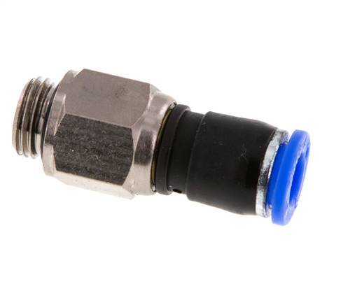 8mm & G1/4'' Drehgelenk Einsteck-Außengewinde Vernickeltes Messing/PBT NBR Drehbar