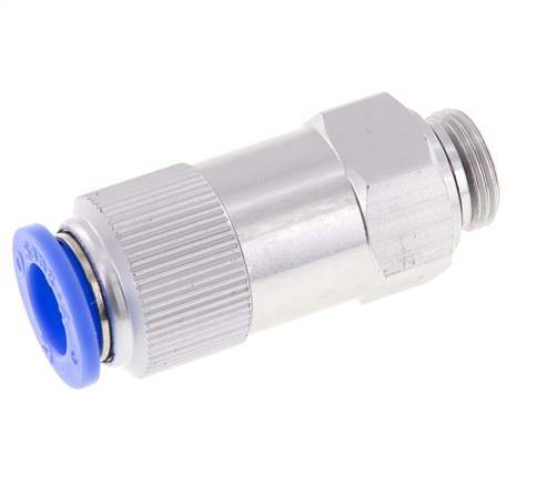 Push-In-Rückschlagventil 12mm & G3/8'' Außengewinde Aluminium 0,2-10bar (3-145psi) Schlauchgewinde