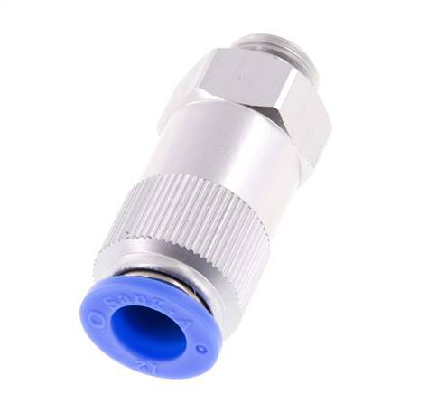 Push-In-Rückschlagventil 12mm & G3/8'' Außengewinde Aluminium 0,2-10bar (3-145psi) Schlauchgewinde