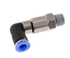 8mm & R1/4'' Ellbogen Schnelldrehgelenk Einsteck-Außengewinde Vernickeltes Messing/PBT NBR Drehbar