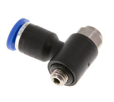 Durchflussregelungs-Schalldämpfer Auslaufkrümmer 4 mm - M5 Messing/PA 66 Schlitzschraube