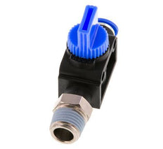 3/2-Wege-Absperr-Handventil 6 mm - R1/4'' Kunststoff/Messing Rohrseitige Entlüftung
