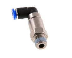 6mm & R1/4'' Ellbogen Schnelldrehgelenk Einsteck-Außengewinde Vernickeltes Messing/PBT NBR Drehbar