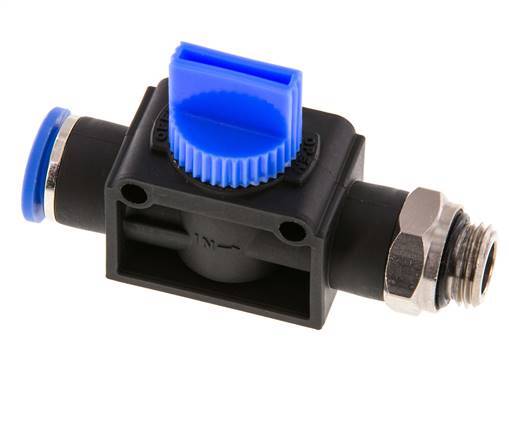 3/2-Wege-Absperr-Handventil 10 mm - G1/4'' Kunststoff/Messing Gewindeseitige Entlüftung