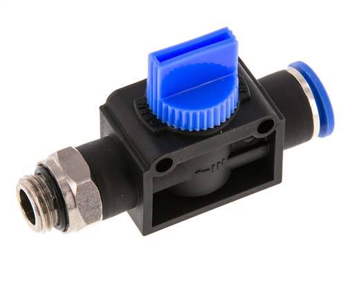 3/2-Wege-Absperr-Handventil 10 mm - G1/4'' Kunststoff/Messing Gewindeseitige Entlüftung