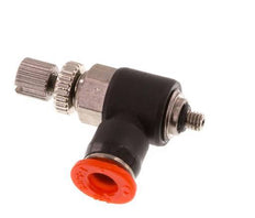 Durchflussregelung Schalldämpfer Meter-In-Winkelstück 4 mm - M3 Messing/PBT