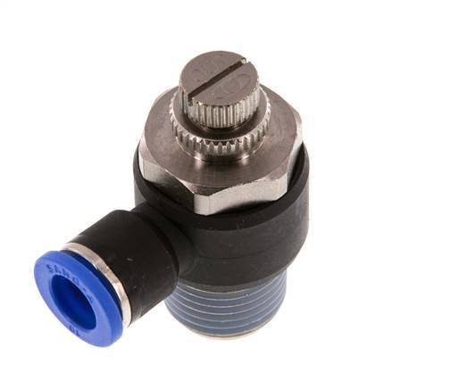 Durchflussregelungs-Schalldämpfer Abflusswinkel 10 mm - R1/2'' Messing/PA 66