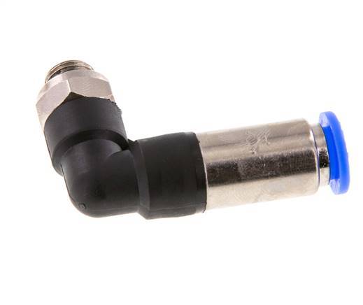 Steckverschraubung 8mm & G1/8'' männlich Selbstsicherndes Winkelstück Messing/PBT 0-10bar (0-145psi)