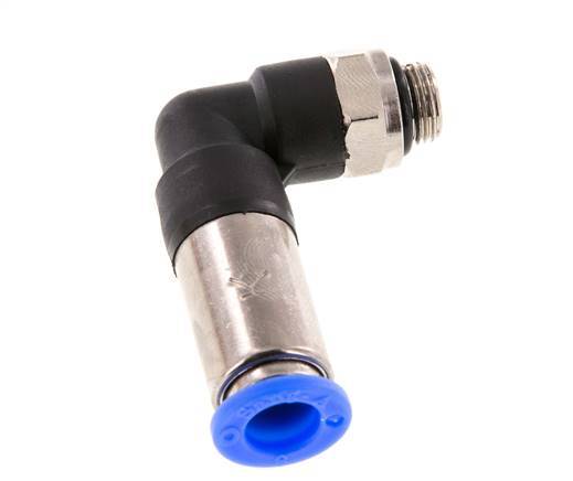 Steckverschraubung 8mm & G1/8'' männlich Selbstsicherndes Winkelstück Messing/PBT 0-10bar (0-145psi)