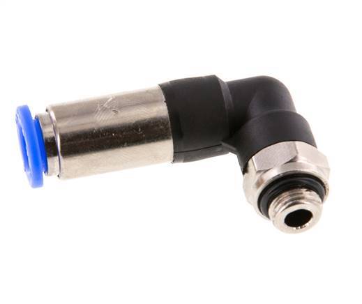 Steckverschraubung 8mm & G1/8'' männlich Selbstsicherndes Winkelstück Messing/PBT 0-10bar (0-145psi)