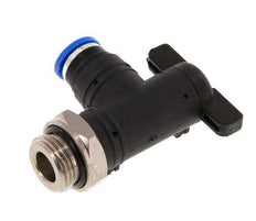 2-Wege-Kugelhahn mit Winkel 8 mm - G3/8'' Kunststoff/Messing