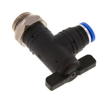 2-Wege-Kugelhahn mit Winkel 8 mm - G3/8'' Kunststoff/Messing