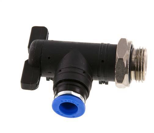 2-Wege-Kugelhahn mit Winkel 8 mm - G3/8'' Kunststoff/Messing