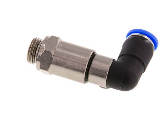8mm & G1/4'' Winkel Schnell-Drehgelenk Einsteck-Außengewinde Vernickeltes Messing/PBT NBR Drehbar