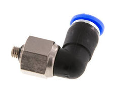 6mm & M5 Ellbogen-Drehgelenk Einsteck-Außengewinde Vernickeltes Messing/PBT NBR Drehbar