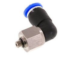 6mm & M5 Ellbogen-Drehgelenk Einsteck-Außengewinde Vernickeltes Messing/PBT NBR Drehbar