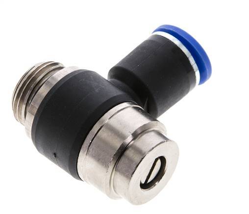 Durchflussregelungs-Schalldämpfer Auslasskrümmer 12 mm - G1/2'' Messing/PA 66 Schlitzschraube