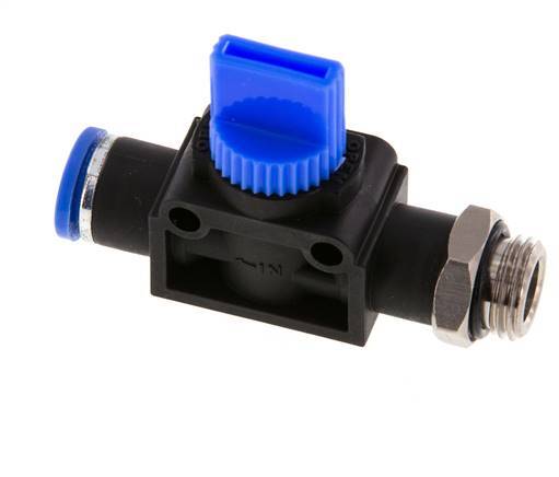 3/2-Wege-Absperr-Handventil 8 mm - G1/4'' Kunststoff/Messing Rohrseitige Entlüftung
