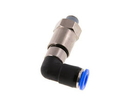 8mm & R1/8'' Ellbogen Schnelldrehgelenk Einsteck-Außengewinde Vernickeltes Messing/PBT NBR Drehbar