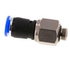 8mm & G1/8'' Drehgelenk Einsteck-Außengewinde Vernickeltes Messing/PBT NBR Drehbar