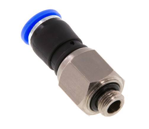 8mm & G1/8'' Drehgelenk Einsteck-Außengewinde Vernickeltes Messing/PBT NBR Drehbar