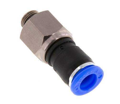 8mm & G1/8'' Drehgelenk Einsteck-Außengewinde Vernickeltes Messing/PBT NBR Drehbar