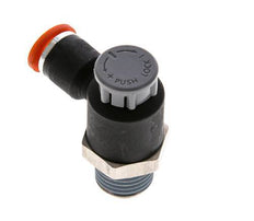 Durchflussregelventil Meter-In-Winkelstück 6 mm - R1/4'' Messing/PA 66 Sicherungsmutter
