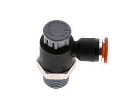 Durchflussregelventil Meter-In-Winkelstück 6 mm - R1/4'' Messing/PA 66 Sicherungsmutter
