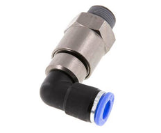 10mm & R3/8'' Winkel Schnell-Drehgelenk Einsteck-Außengewinde Vernickeltes Messing/PBT NBR Drehbar