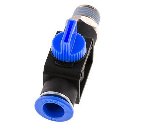 3/2-Wege-Absperr-Handventil 12 mm - R3/8'' Kunststoff/Messing Gewindeseitige Entlüftung