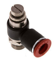 Durchflussregelung Schalldämpfer Meter-In-Winkelstück 12 mm - G3/8'' Messing/PA 66