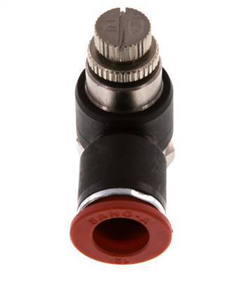 Durchflussregelung Schalldämpfer Meter-In-Winkelstück 12 mm - G3/8'' Messing/PA 66