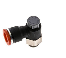 Durchflussregelventil Meter-In-Winkelstück 10 mm - G1/4'' Messing/PA 66 Sicherungsmutter