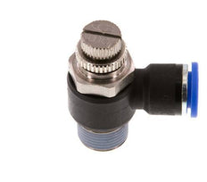 Durchflussregelungs-Schalldämpfer-Abflusswinkel 10 mm - R3/8'' Messing/PA 66