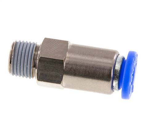 Push-In-Rückschlagventil 6mm & R1/8'' Außengewinde Messing/PBT 0,2-10bar (3-145psi) Gewinde-Schlauch