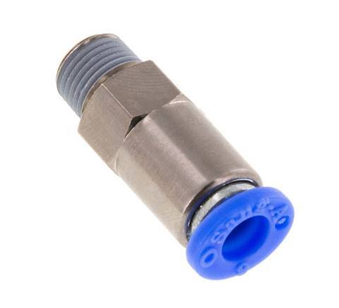 Push-In-Rückschlagventil 6mm & R1/8'' Außengewinde Messing/PBT 0,2-10bar (3-145psi) Gewinde-Schlauch