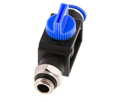 3/2-Wege-Absperr-Handventil 10 mm - G1/4'' Kunststoff/Messing Rohrseitige Entlüftung