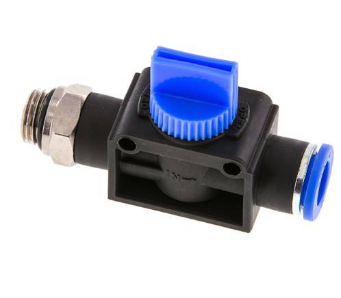 3/2-Wege-Absperr-Handventil 10 mm - G1/4'' Kunststoff/Messing Rohrseitige Entlüftung
