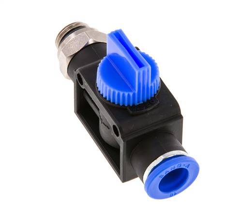 3/2-Wege-Absperr-Handventil 10 mm - G1/4'' Kunststoff/Messing Rohrseitige Entlüftung