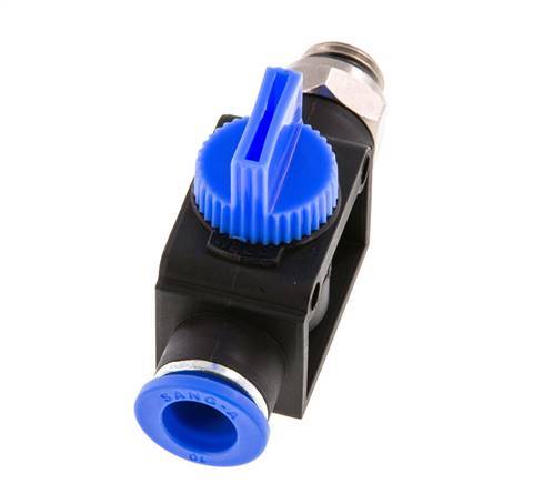 3/2-Wege-Absperr-Handventil 10 mm - G1/4'' Kunststoff/Messing Rohrseitige Entlüftung