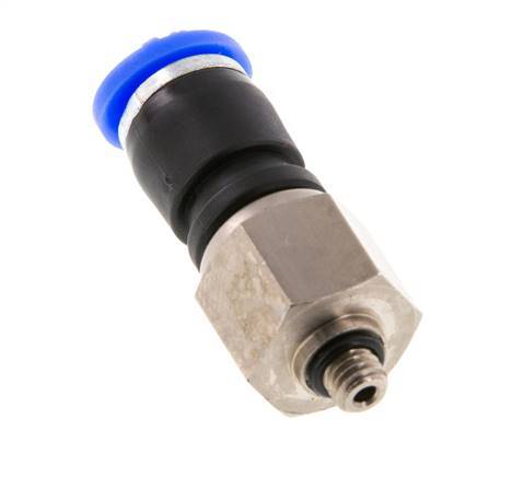 6mm & M5 Drehgelenk Einsteck-Außengewinde Vernickeltes Messing/PBT NBR Drehbar