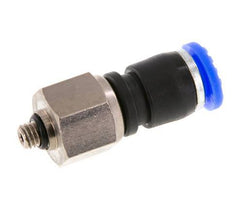 6mm & M5 Drehgelenk Einsteck-Außengewinde Vernickeltes Messing/PBT NBR Drehbar