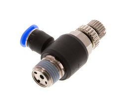 Durchflussregelungs-Schalldämpfer Abflusswinkel 4 mm - R1/8'' Messing/PBT