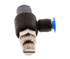 Durchflussregelungs-Schalldämpfer Abflusswinkel 4 mm - R1/8'' Messing/PBT