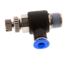Durchflussregelungs-Schalldämpfer Abflusswinkel 4 mm - R1/8'' Messing/PBT