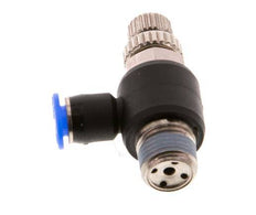 Durchflussregelungs-Schalldämpfer Abflusswinkel 4 mm - R1/8'' Messing/PBT