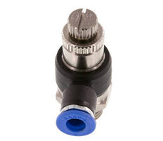 Durchflussregelungs-Schalldämpfer-Abgangsbogen 6 mm - G1/4'' Messing/PA 66