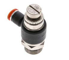 Durchflussregelung Schalldämpfer Meter-In Winkel 6 mm - G3/8'' Messing/PA 66