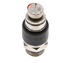 Durchflussregelung Schalldämpfer Meter-In Winkel 6 mm - G3/8'' Messing/PA 66